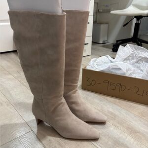 NEW Suede Taupe Knee-High Women's Boots